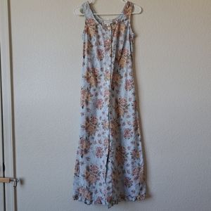 Jones New York Blue Floral Button Up Dress Size 2 Petite